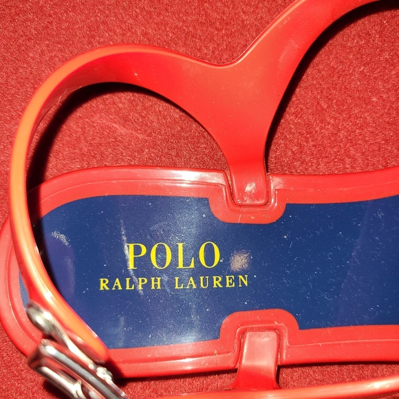 Red rubber Ralph Lauren Polo sandal. - Picture 4 of 4